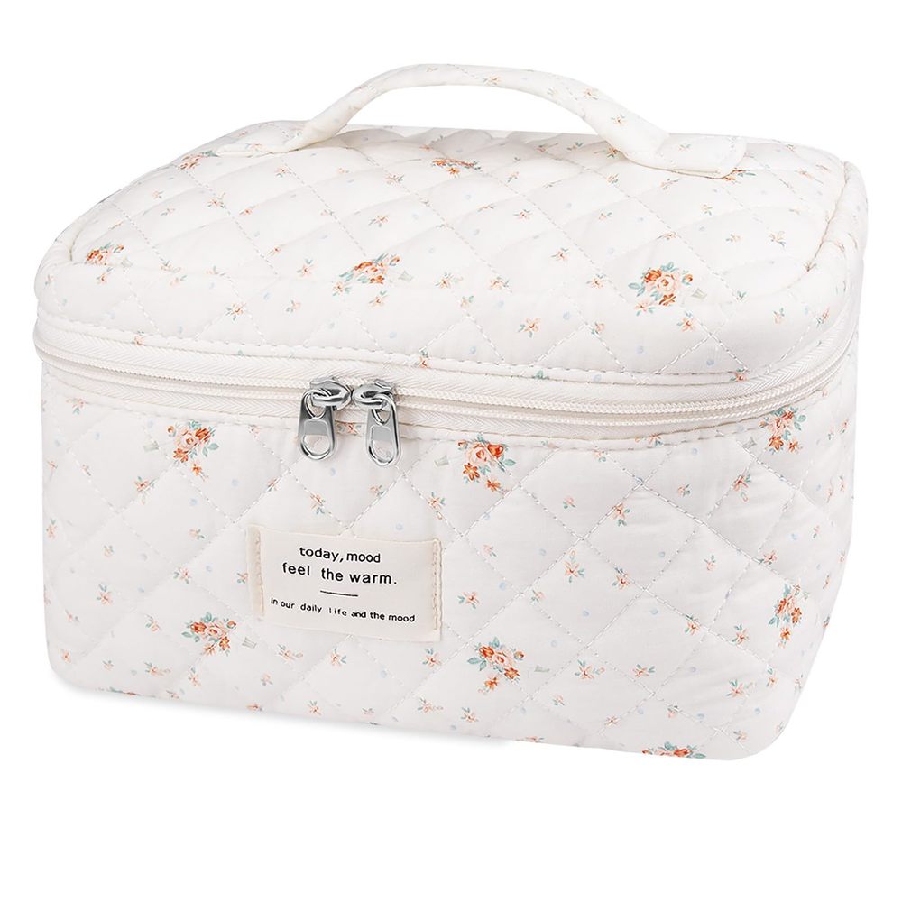 Large Makeup Bag, Cute Cosmetic Bag For Women Girls, Floral Coquette Aesthetic😚